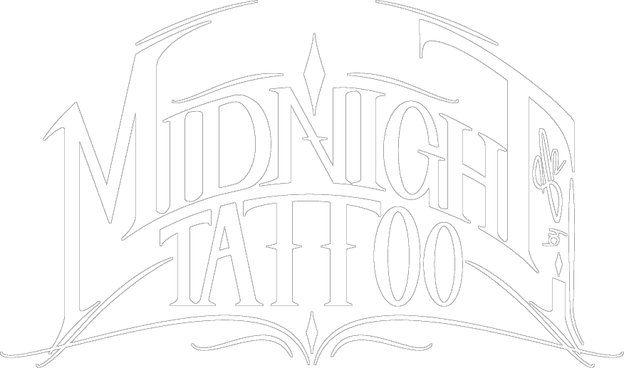 logo midnight tattoo studio home